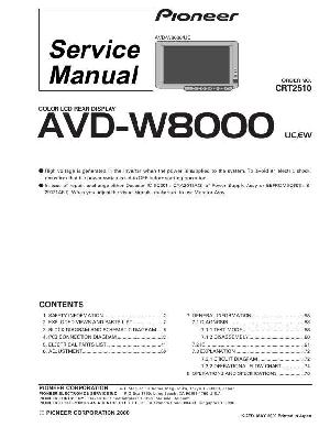 Сервисная инструкция Pioneer AVD-W8000 ― Manual-Shop.ru