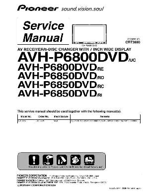 Сервисная инструкция Pioneer AVH-P6800DVD, AVH-P6850DVD ― Manual-Shop.ru