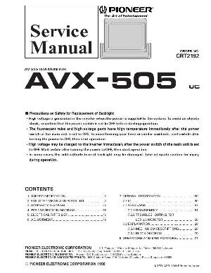 Service manual Pioneer AVX-505 ― Manual-Shop.ru