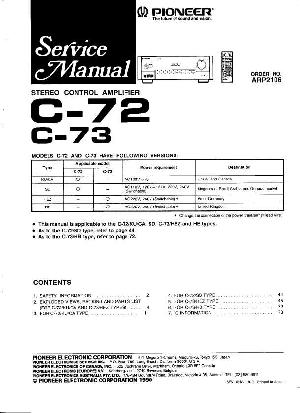 Service manual Pioneer C-72, C-73 ― Manual-Shop.ru