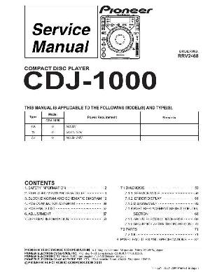 Сервисная инструкция Pioneer CDJ-1000 ― Manual-Shop.ru