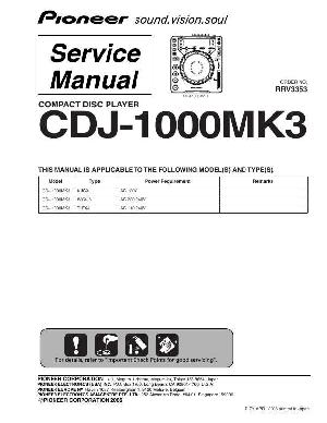 Сервисная инструкция Pioneer CDJ-1000MK3 ― Manual-Shop.ru