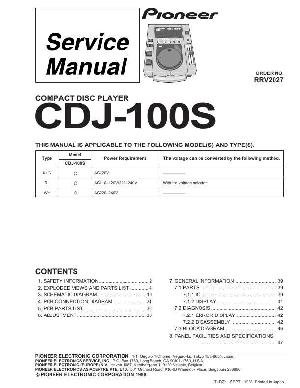 Сервисная инструкция Pioneer CDJ-100S ― Manual-Shop.ru