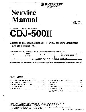 Сервисная инструкция Pioneer CDJ-500II ― Manual-Shop.ru