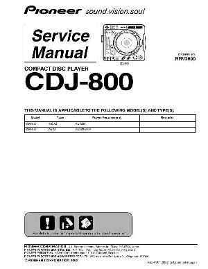 Сервисная инструкция Pioneer CDJ-800 ― Manual-Shop.ru