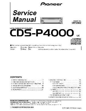 Сервисная инструкция Pioneer CDS-P4000 ― Manual-Shop.ru