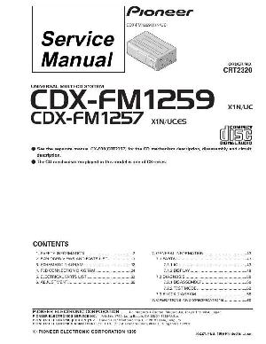 Сервисная инструкция Pioneer CDX-FM1257, CDX-FM1259 ― Manual-Shop.ru