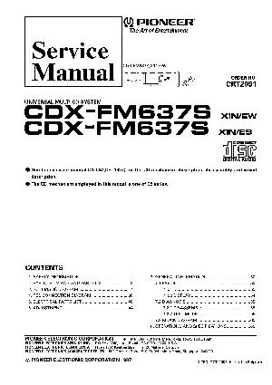 Сервисная инструкция Pioneer CDX-FM637S ― Manual-Shop.ru