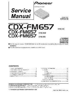 Сервисная инструкция Pioneer CDX-FM657 ― Manual-Shop.ru