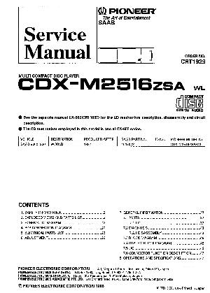 Сервисная инструкция Pioneer CDX-M2516 ― Manual-Shop.ru