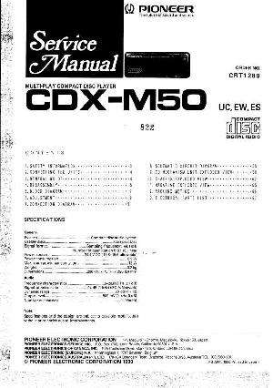 Сервисная инструкция Pioneer CDX-M50 ― Manual-Shop.ru