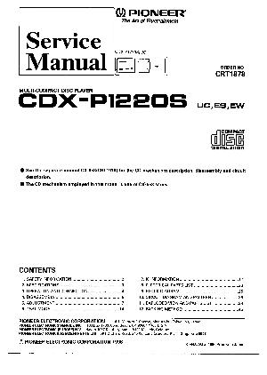 Сервисная инструкция Pioneer CDX-P1220S ― Manual-Shop.ru