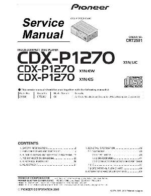 Сервисная инструкция Pioneer CDX-P1270 ― Manual-Shop.ru