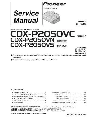 Сервисная инструкция Pioneer CDX-P2050V ― Manual-Shop.ru