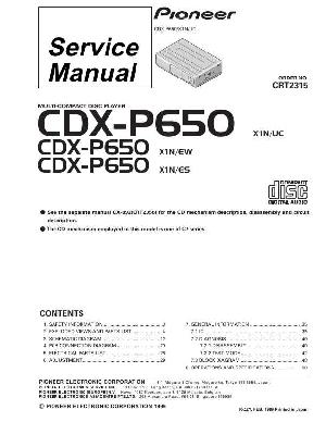 Сервисная инструкция Pioneer CDX-P650 ― Manual-Shop.ru