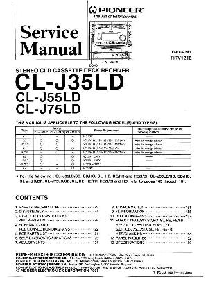 Сервисная инструкция Pioneer CL-J35LD, CL-J55LD, CL-J75LD ― Manual-Shop.ru