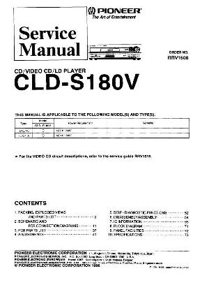 Сервисная инструкция Pioneer CLD-S180V ― Manual-Shop.ru