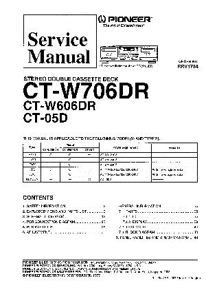 Сервисная инструкция Pioneer CT-05D, CT-W606DR, CT-W706DR ― Manual-Shop.ru
