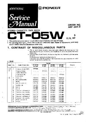 Сервисная инструкция Pioneer CT-05W ― Manual-Shop.ru