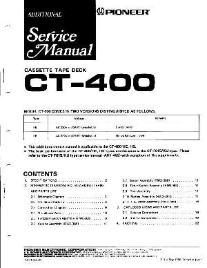 Сервисная инструкция Pioneer CT-400 ― Manual-Shop.ru