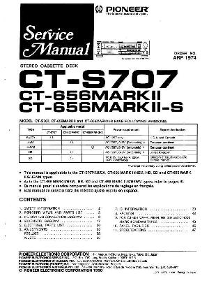 Сервисная инструкция Pioneer CT-656MARKII, CT-S707 ― Manual-Shop.ru