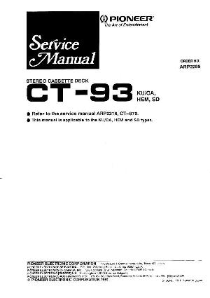 Service manual Pioneer CT-93 ― Manual-Shop.ru