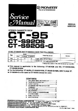 Service manual Pioneer CT-95, CT-S920 ― Manual-Shop.ru
