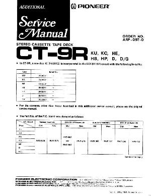 Сервисная инструкция Pioneer CT-9R ― Manual-Shop.ru