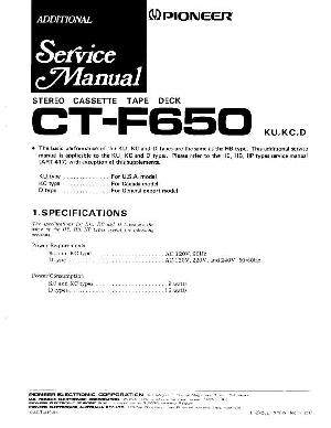 Сервисная инструкция Pioneer CT-F650 ― Manual-Shop.ru