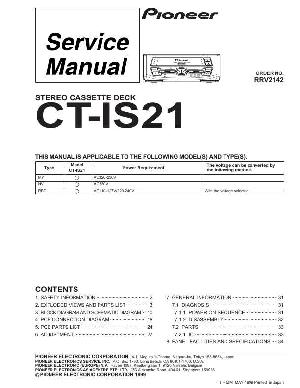 Сервисная инструкция Pioneer CT-IS21 ― Manual-Shop.ru