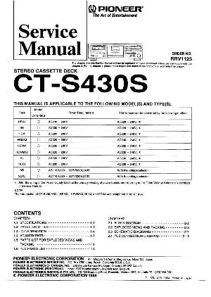Service manual Pioneer CT-S430S ― Manual-Shop.ru