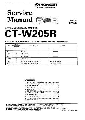 Сервисная инструкция Pioneer CT-W205R ― Manual-Shop.ru
