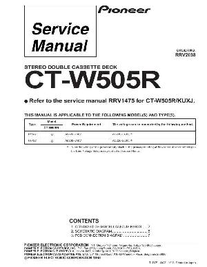 Сервисная инструкция Pioneer CT-W505R ― Manual-Shop.ru