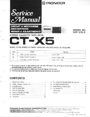 Service manual Pioneer CT-X5 ― Manual-Shop.ru