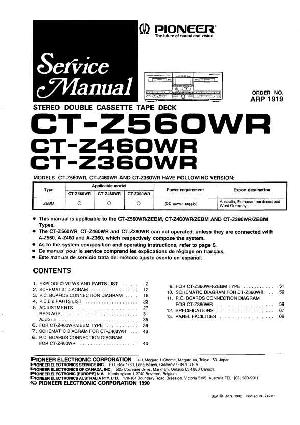 Сервисная инструкция Pioneer CT-Z360WR, CT-Z460WR, CT-Z560WR ― Manual-Shop.ru