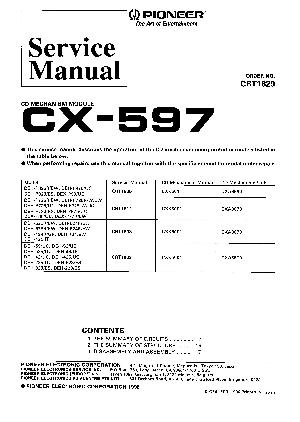 Сервисная инструкция Pioneer CX-597 ― Manual-Shop.ru