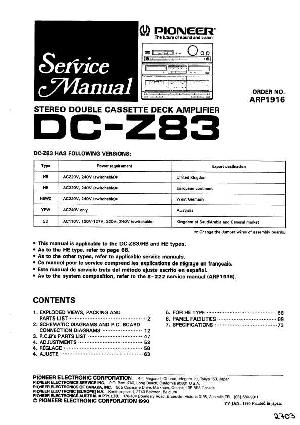 Сервисная инструкция Pioneer DC-Z83 ― Manual-Shop.ru