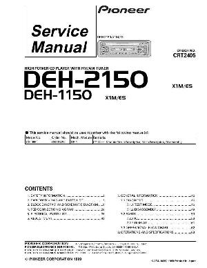 Сервисная инструкция Pioneer DEH-1150, DEH-2150 ― Manual-Shop.ru