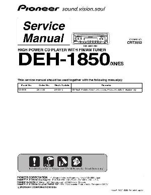 Service manual Pioneer DEH-1850 ― Manual-Shop.ru