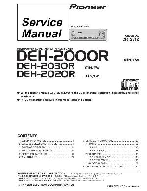 Сервисная инструкция Pioneer DEH-2000R, DEH-2020R, DEH-2030R ― Manual-Shop.ru