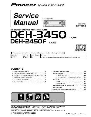 Сервисная инструкция Pioneer DEH-2450F, DEH-3450 ― Manual-Shop.ru