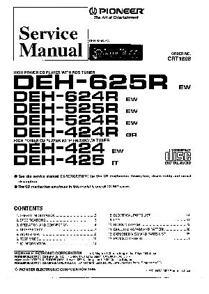 Сервисная инструкция Pioneer DEH-424, 425, 524, 525, 624, 625 ― Manual-Shop.ru