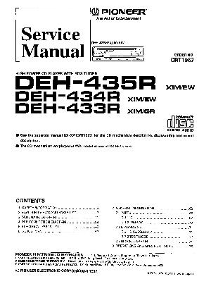 Сервисная инструкция Pioneer DEH-433R, 434R, 435R ― Manual-Shop.ru