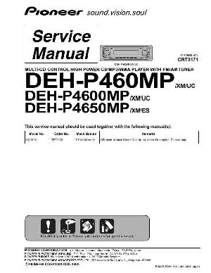 Service manual Pioneer DEH-P460MP, DEH-P4600MP, DEH-P4650MP ― Manual-Shop.ru