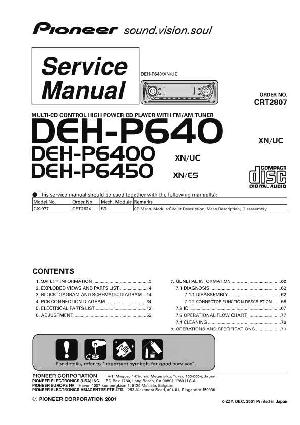 Service manual Pioneer DEH-P640, DEH-P6400, DEH-P6450 ― Manual-Shop.ru
