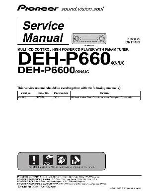 Сервисная инструкция Pioneer DEH-P660, DEH-P6600 ― Manual-Shop.ru
