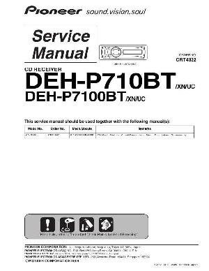 Сервисная инструкция Pioneer DEH-P710BT, DEH-P7100BT ― Manual-Shop.ru