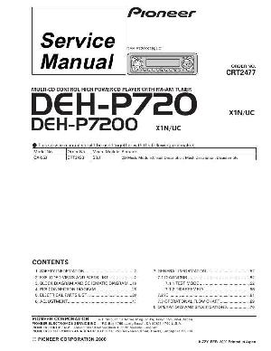 Сервисная инструкция Pioneer DEH-P720, DEH-P7200 ― Manual-Shop.ru