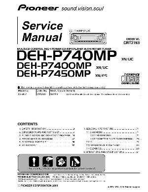 Сервисная инструкция Pioneer DEH-P740MP, DEH-P7400MP, DEH-P7450MP ― Manual-Shop.ru