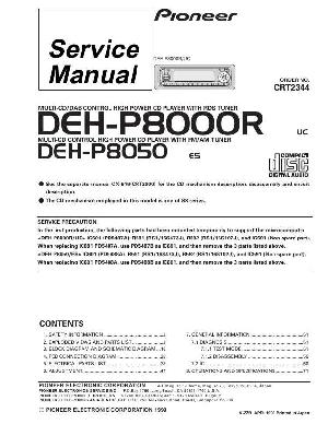 Сервисная инструкция Pioneer DEH-P8000R, DEH-P8050 ― Manual-Shop.ru